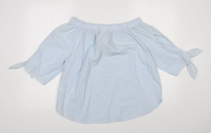 Womens UK Size 8 H&M Blue Basic Blouse