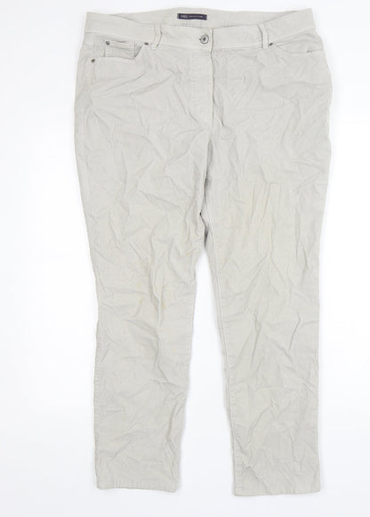 Womens UK Size 16 Marks and Spencer Regular Fit Straight Grey Jeans