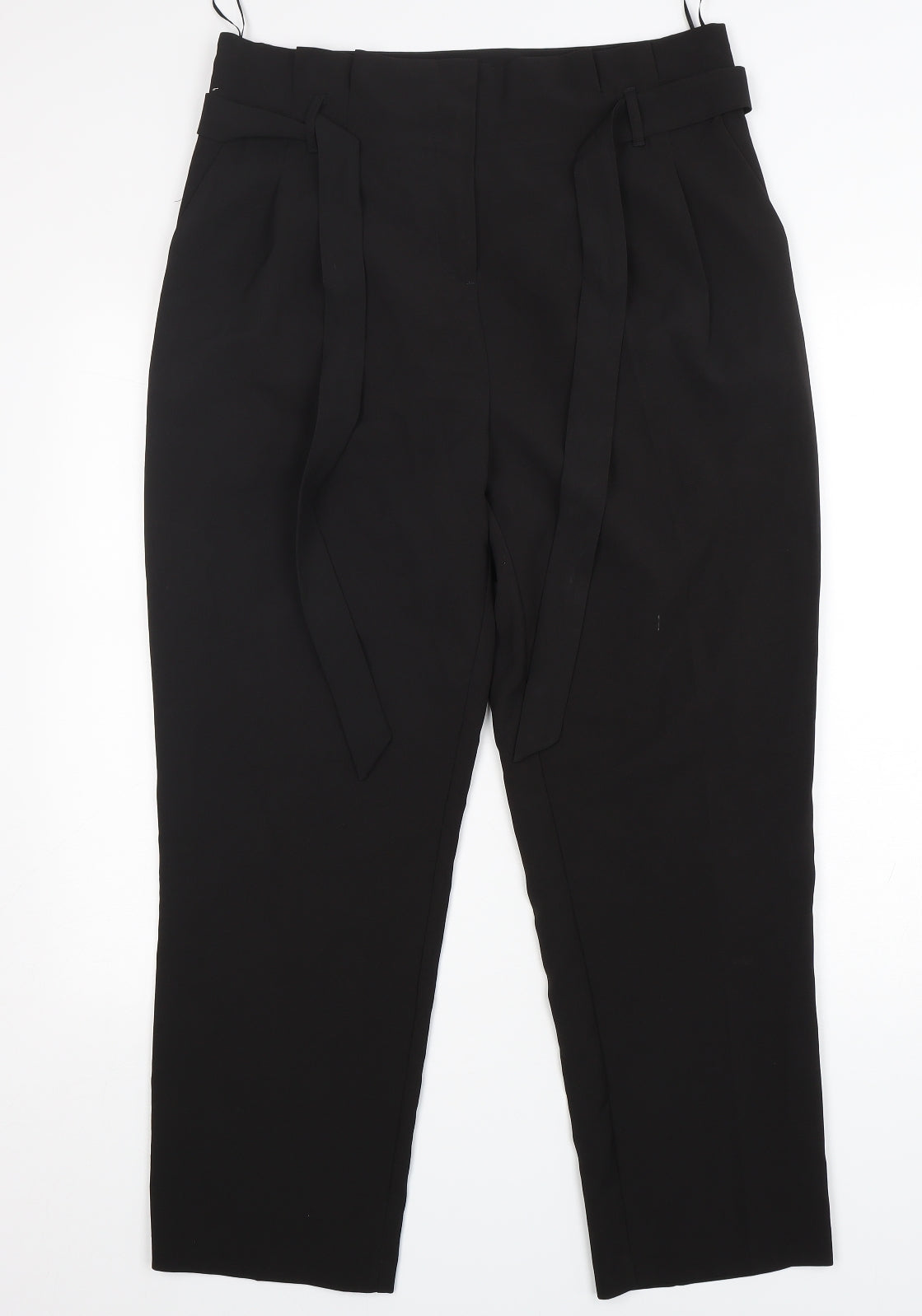 New Look Womens Black  Polyester Trousers  Size 14 L28 in Regular