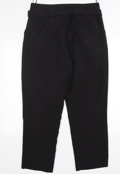 New Look Womens Black  Polyester Trousers  Size 14 L28 in Regular
