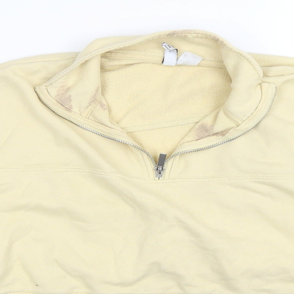 H&M Womens Beige  Polyester Pullover Sweatshirt Size M  Pullover