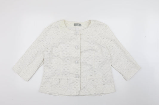 Womens UK Size 18 Wallis Ivory Jacket