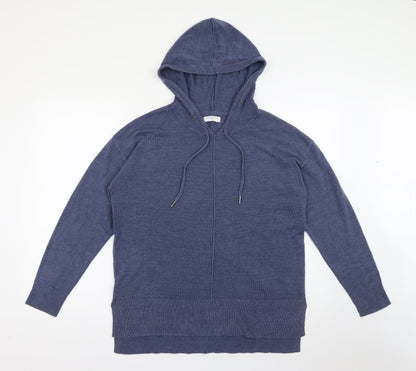 Papaya Womens Blue  Acrylic Pullover Hoodie Size 12