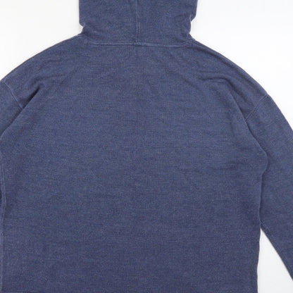 Papaya Womens Blue  Acrylic Pullover Hoodie Size 12