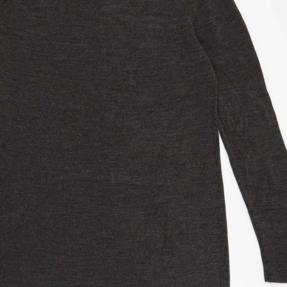 Primark Womens Grey Round Neck  Acrylic Pullover Jumper Size 14