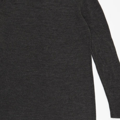 Primark Womens Grey Round Neck  Acrylic Pullover Jumper Size 14