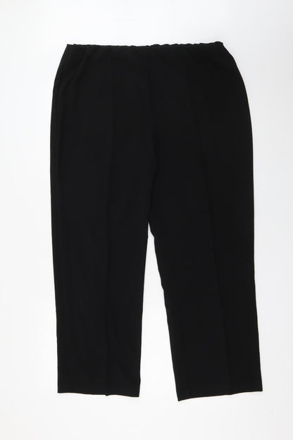 Womens UK Size 18 Isle Regular Fit  Black Trousers