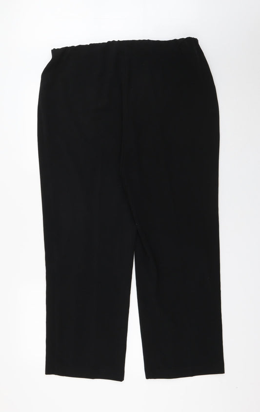 Womens UK Size 18 Isle Regular Fit  Black Trousers