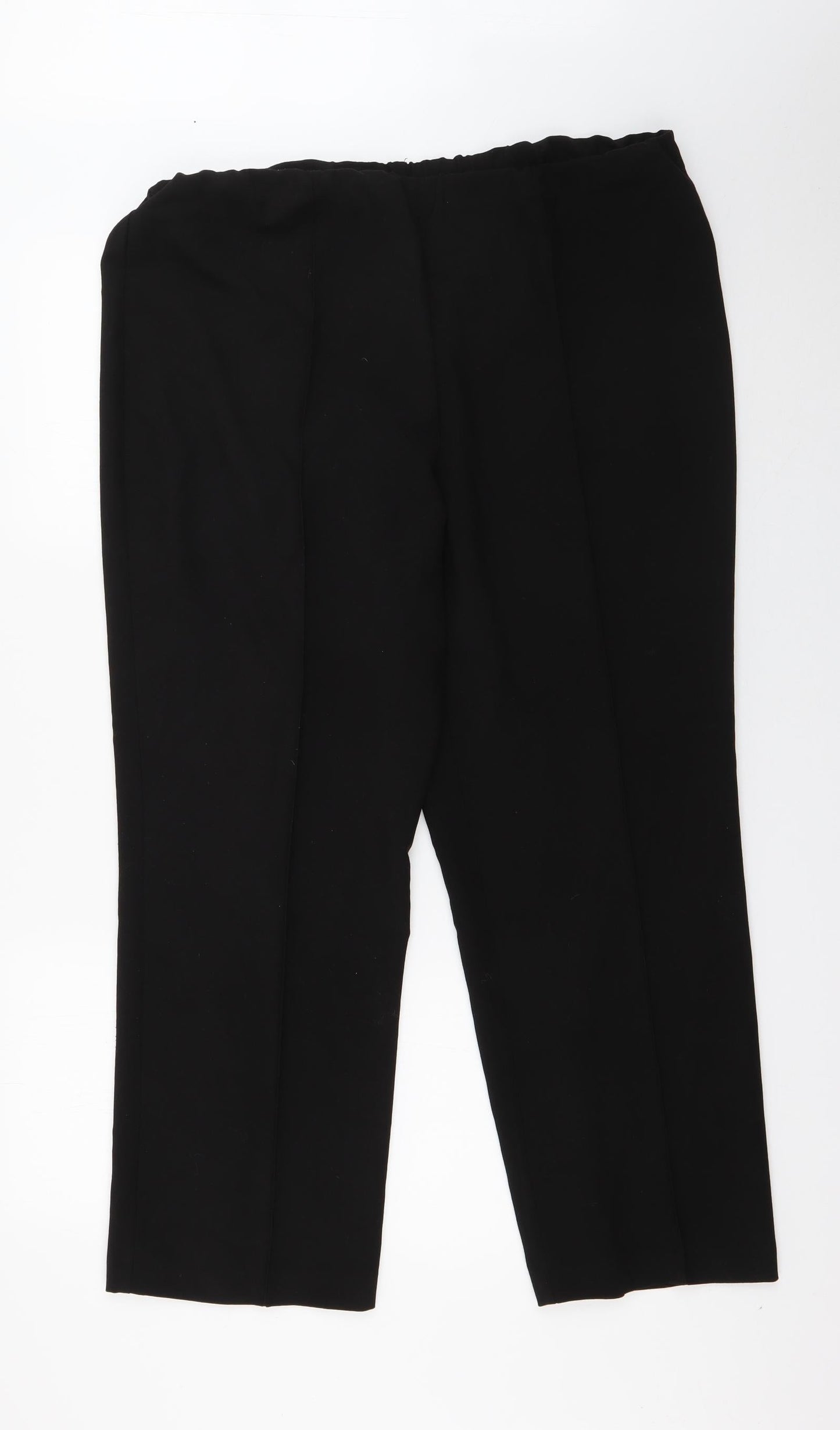 Bonmarché Womens Black  Polyester Trousers  Size 18 L26 in Regular