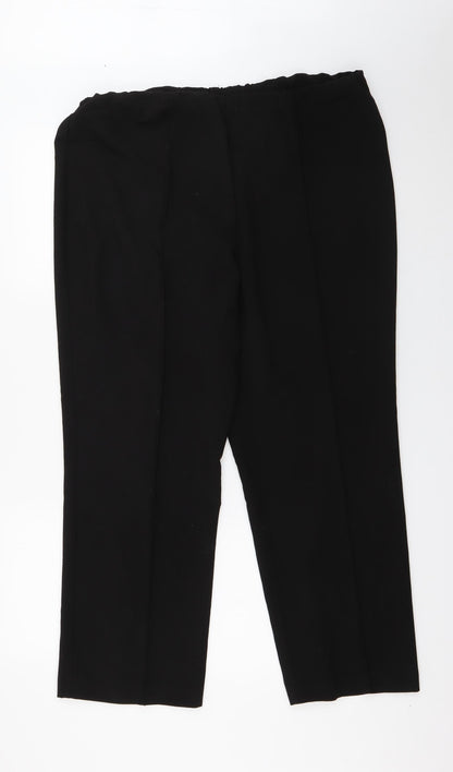 Bonmarché Womens Black  Polyester Trousers  Size 18 L26 in Regular