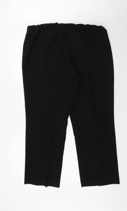 Bonmarché Womens Black  Polyester Trousers  Size 18 L26 in Regular