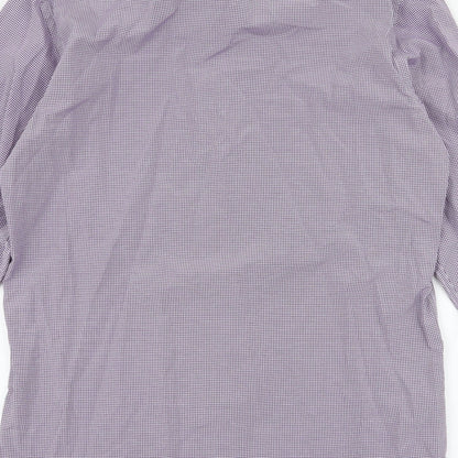 Mens UK Size M Daniel Rosso Purple  Button-Up Long Sleeve Casual Shirt