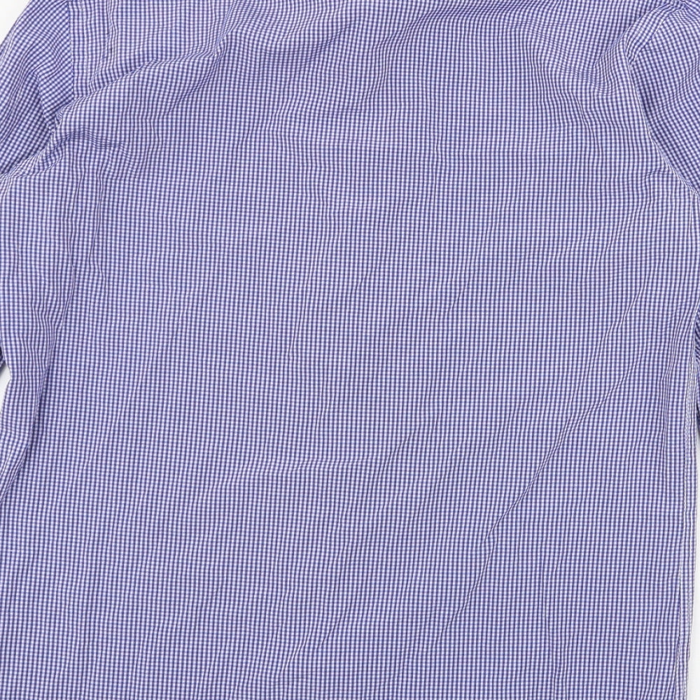 Mens UK Size M Daniel Rosso Blue  Button-Up Long Sleeve Casual Shirt