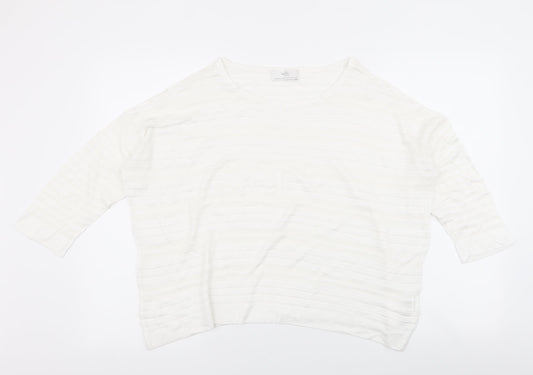 Womens UK Size M Wallis White Jersey Blouse