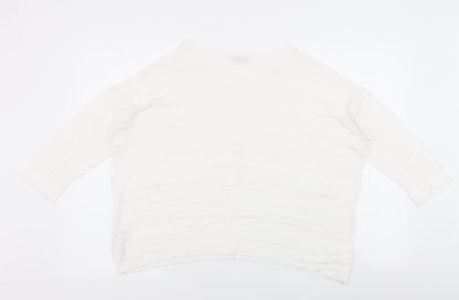 Womens UK Size M Wallis White Jersey Blouse