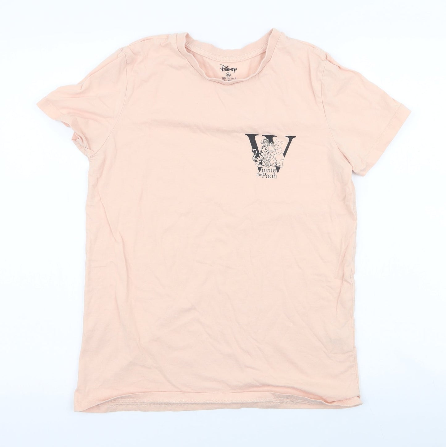 Womens UK Size XS Disney Pink Jersey T-Shirt