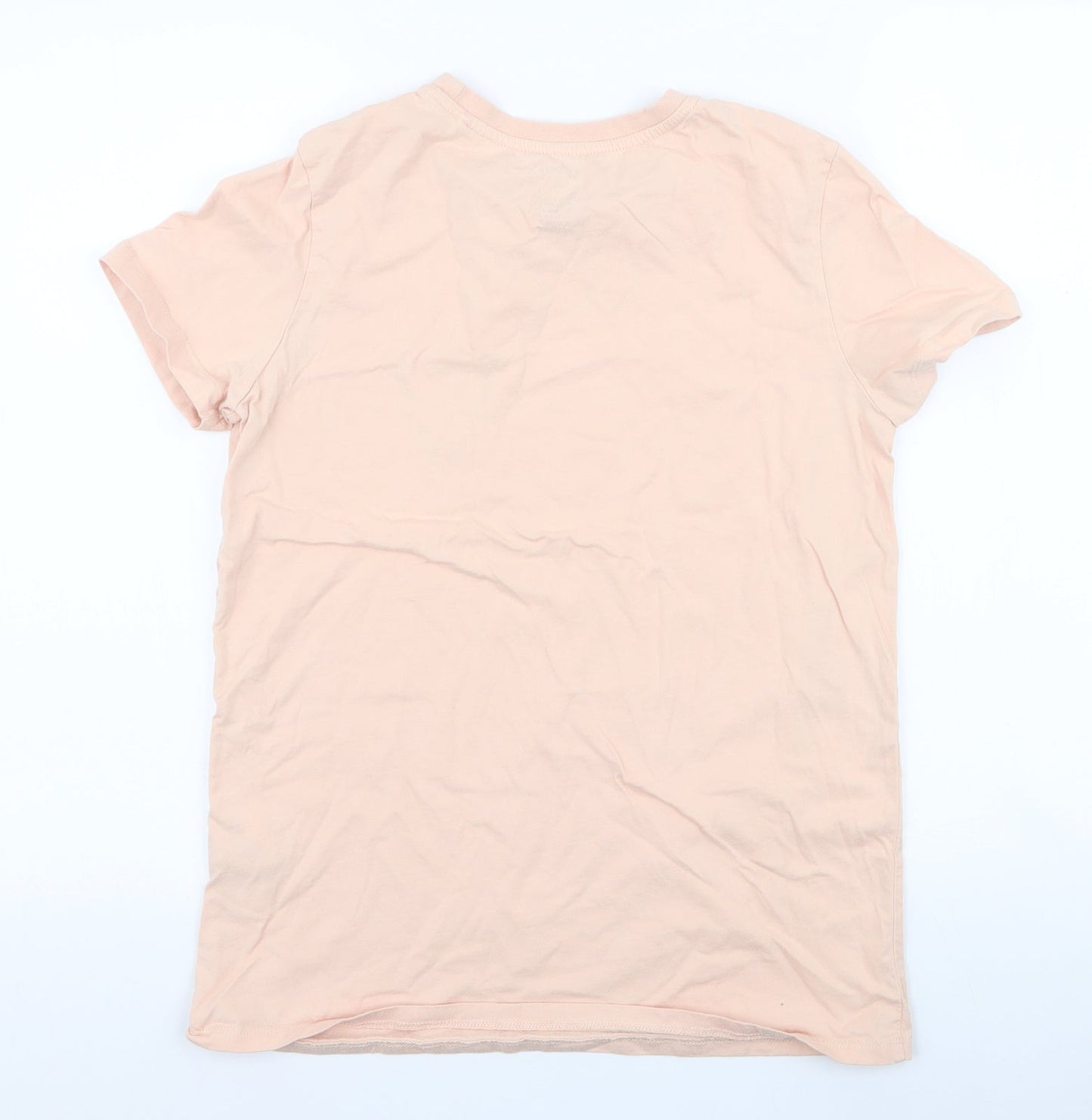 Womens UK Size XS Disney Pink Jersey T-Shirt