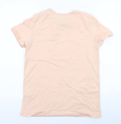 Womens UK Size XS Disney Pink Jersey T-Shirt