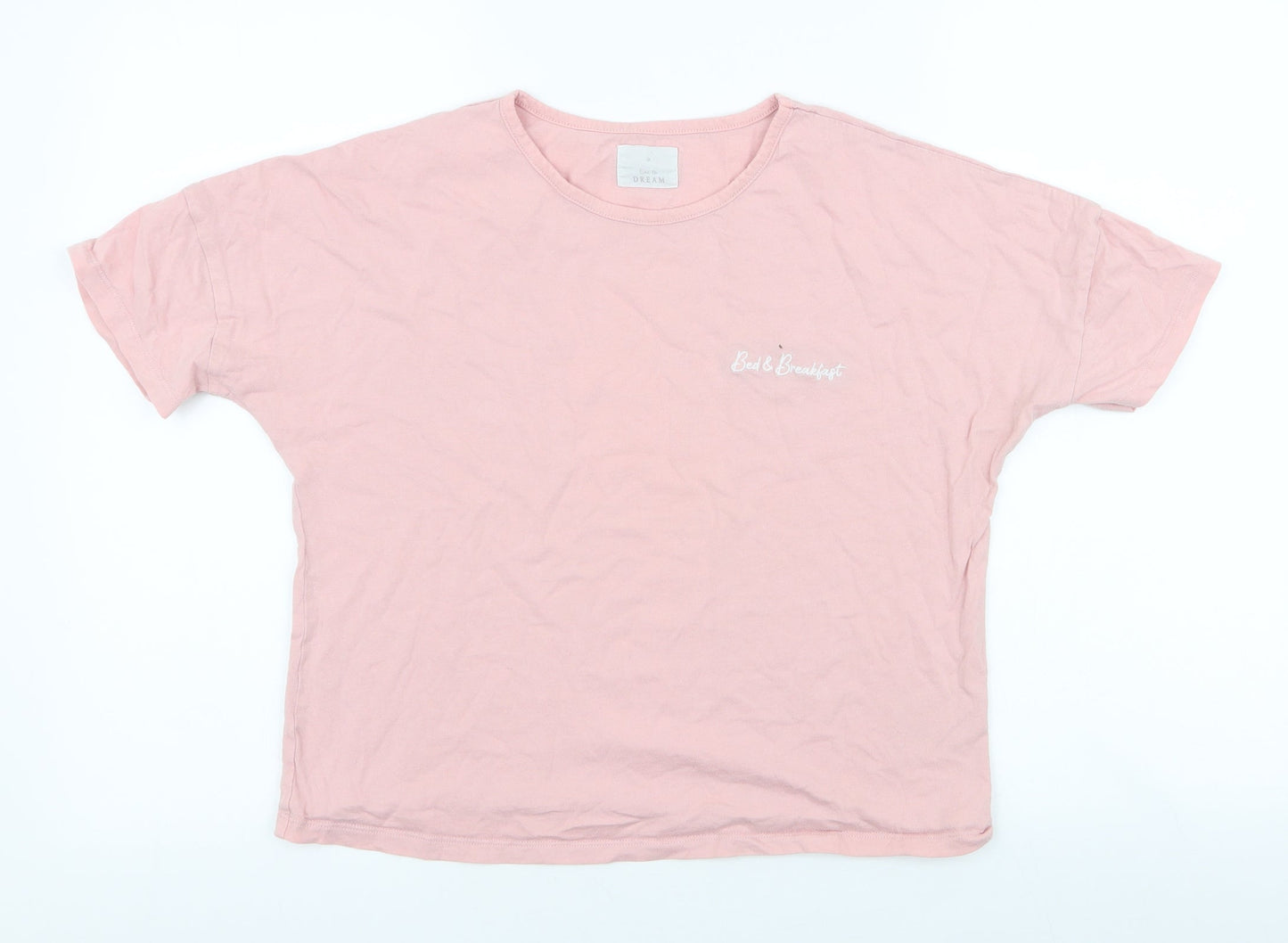 Matalan Womens Pink  100% Cotton Top Pyjama Top Size XS   - bed & breakfast
