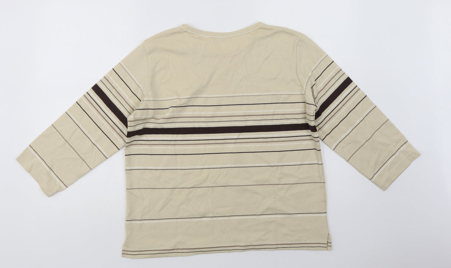 Womens UK Size 10 Dunnes Stores Beige Basic Blouse
