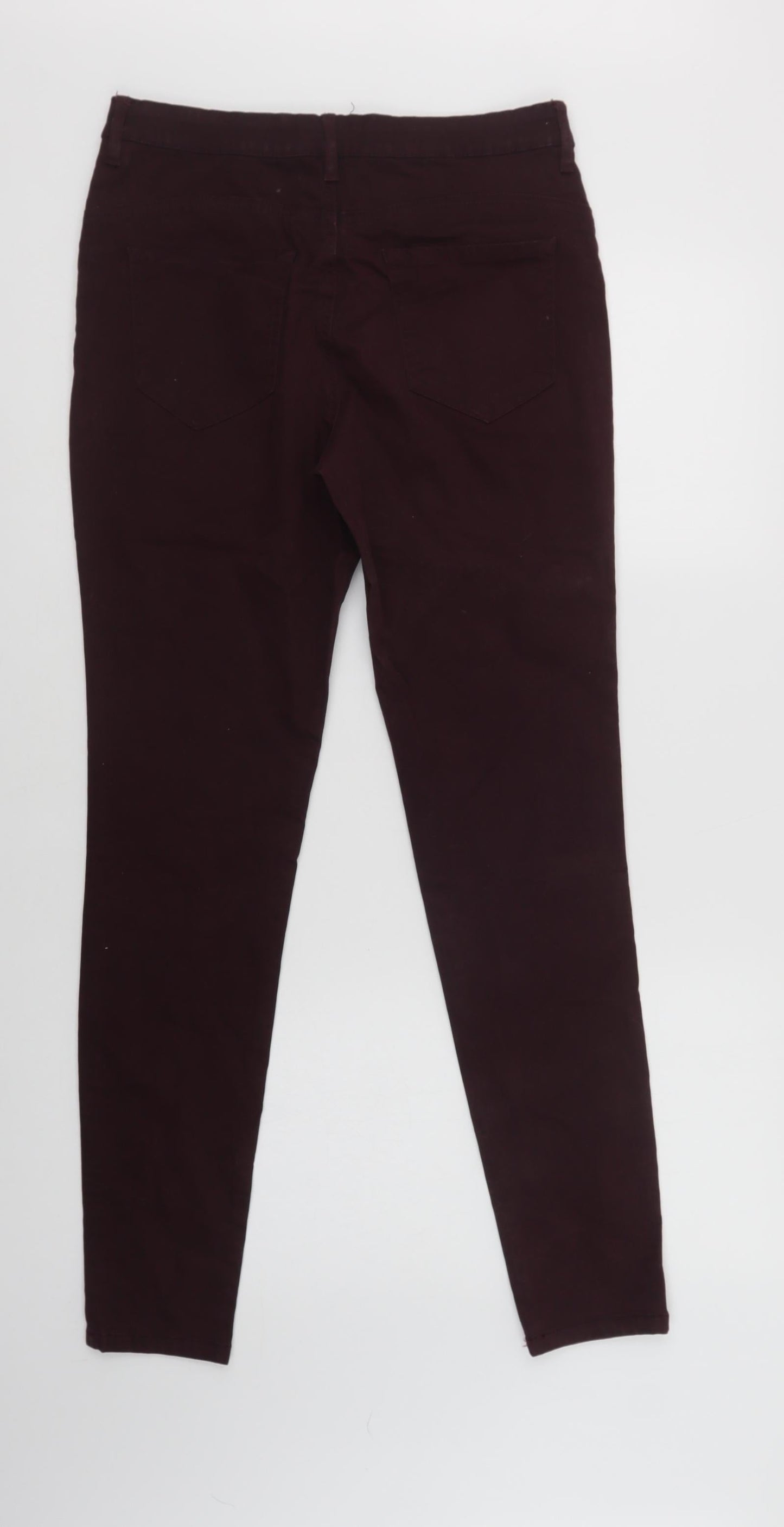 F&F Womens Purple  Cotton Mom Jeans Size 10 L30 in Regular Button