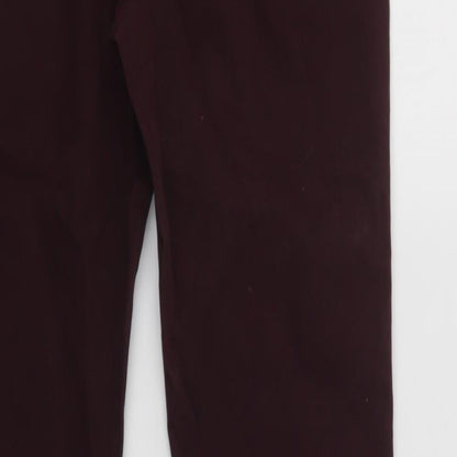 F&F Womens Purple  Cotton Mom Jeans Size 10 L30 in Regular Button