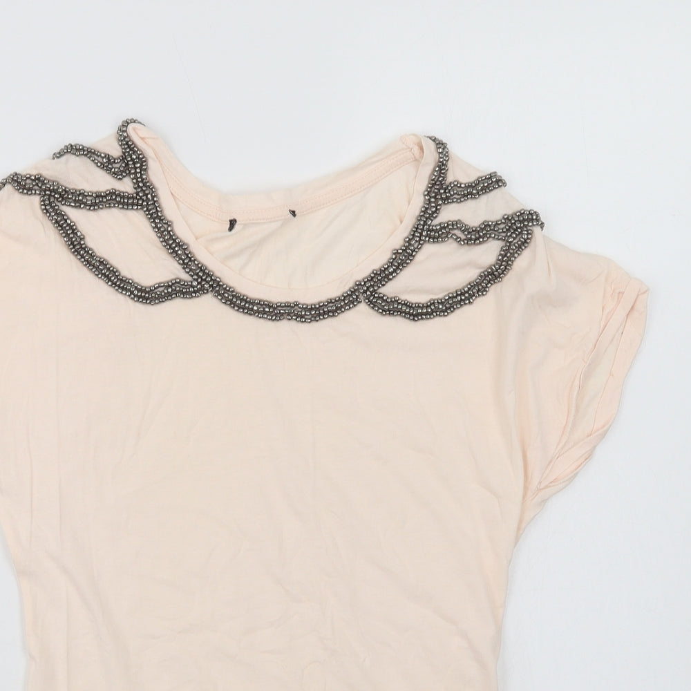 Womens UK Size 8 Preworn Pink Basic T-Shirt