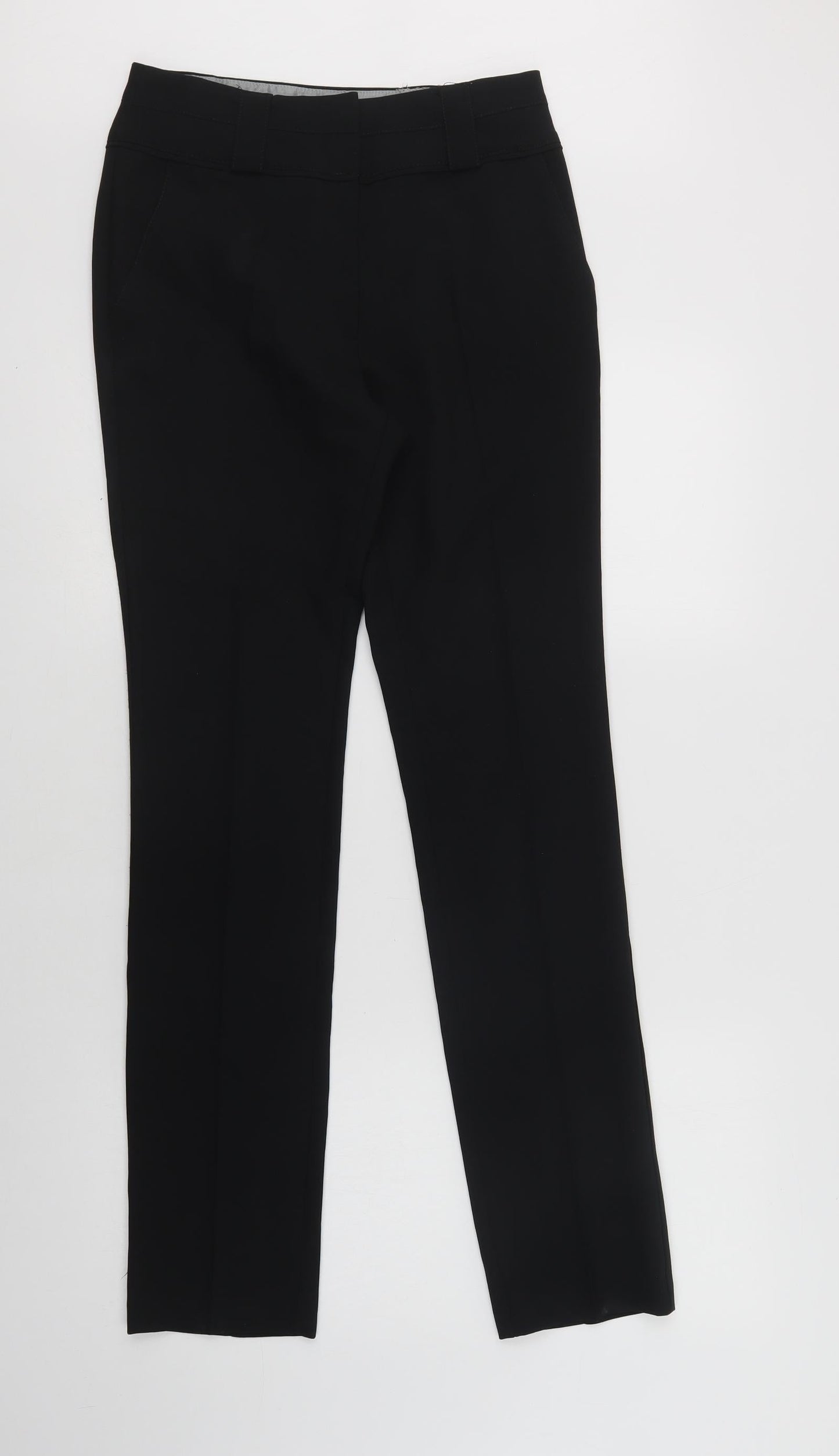 Womens UK Size 8 South Regular Fit Dress Pants Black Trousers