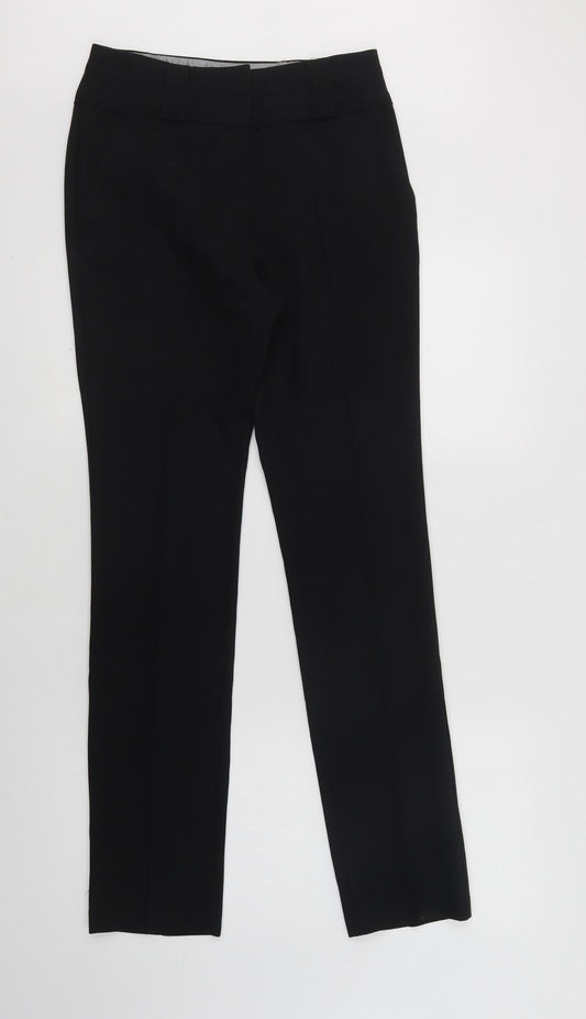 Womens UK Size 8 South Regular Fit Dress Pants Black Trousers
