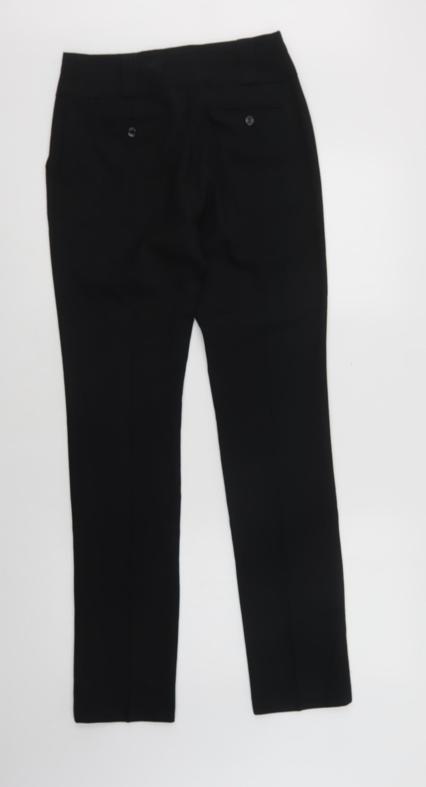 Womens UK Size 8 South Regular Fit Dress Pants Black Trousers