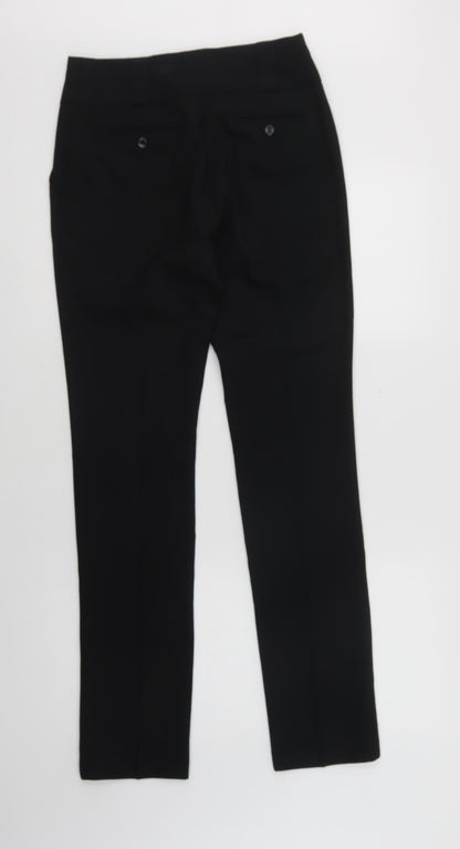 Womens UK Size 8 South Regular Fit Dress Pants Black Trousers
