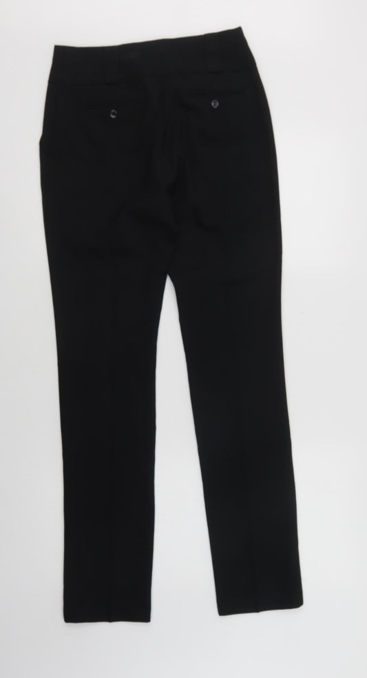 Womens UK Size 8 South Regular Fit Dress Pants Black Trousers