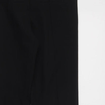 Womens UK Size 8 South Regular Fit Dress Pants Black Trousers