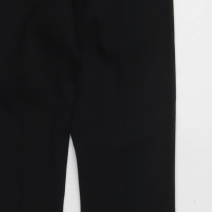Womens UK Size 8 South Regular Fit Dress Pants Black Trousers