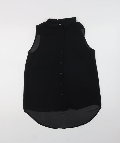 Womens UK Size 6 H&M Black Basic Blouse