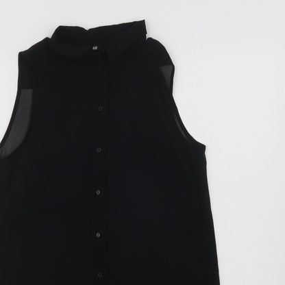 Womens UK Size 6 H&M Black Basic Blouse