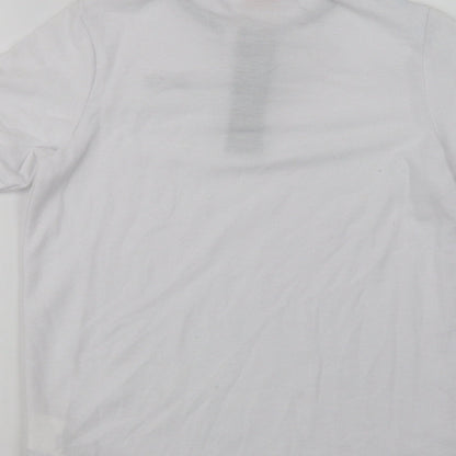 Slazenger Boys White  Polyester Basic Polo Size 9-10 Years Collared Button