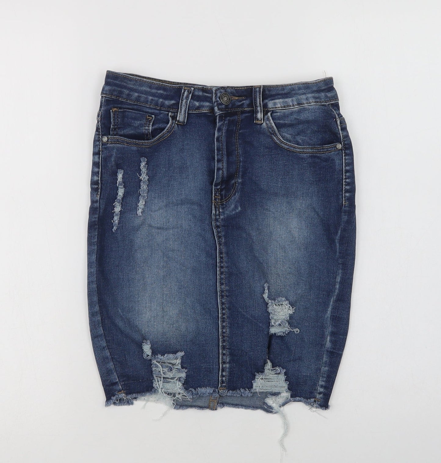Womens UK Size S My Bestiny Mini Denim Skirt