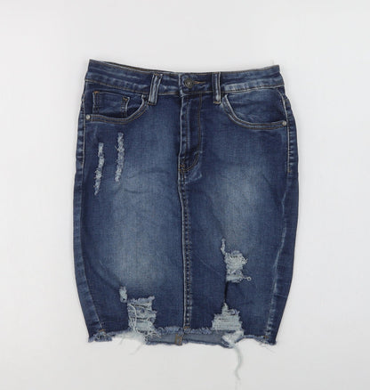 Womens UK Size S My Bestiny Mini Denim Skirt