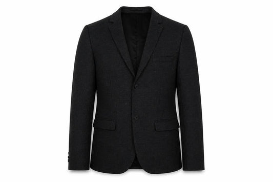 Front view of Topman women’s grey jacket blazer, size UK 36, button