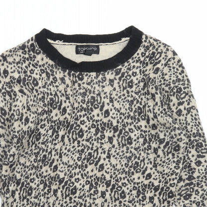Womens UK Size 6 Topshop Beige Pullover Jumper