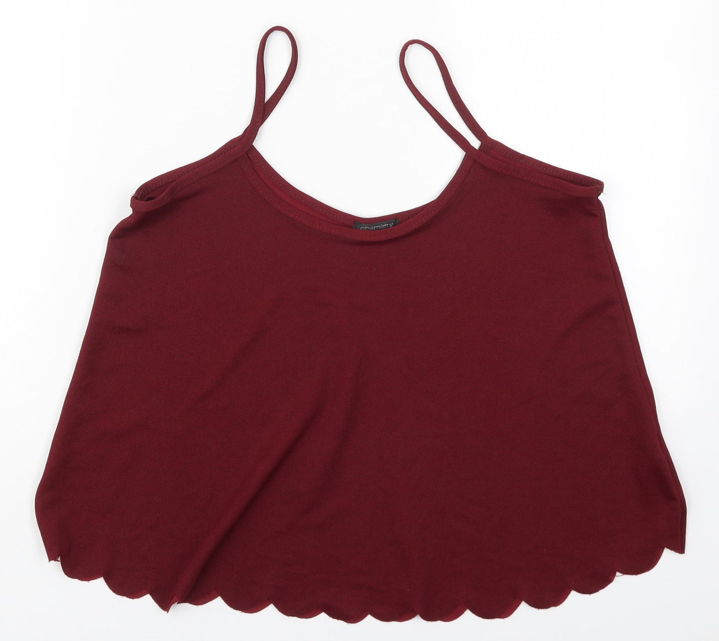 Womens UK Size M Chemistry Red Basic Tank