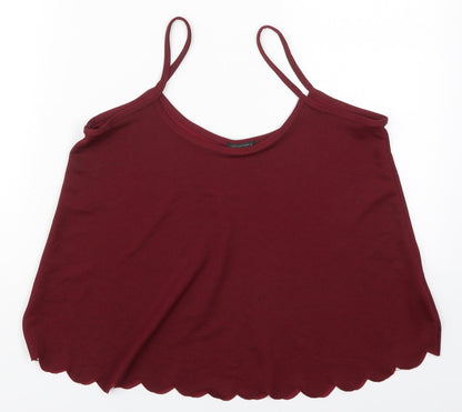 Womens UK Size M Chemistry Red Basic Tank