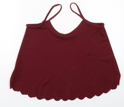 Womens UK Size M Chemistry Red Basic Tank