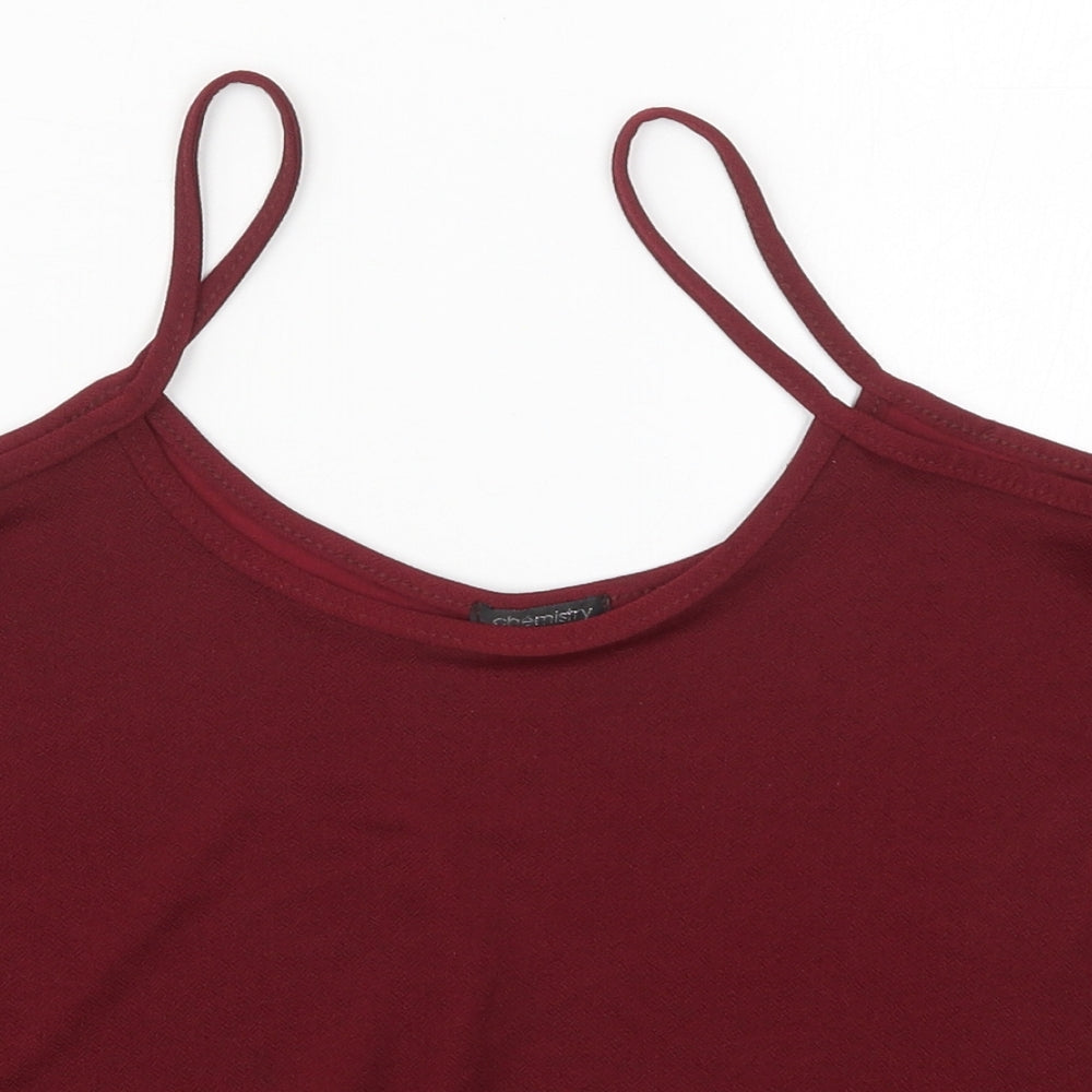 Womens UK Size M Chemistry Red Basic Tank