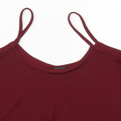 Womens UK Size M Chemistry Red Basic Tank