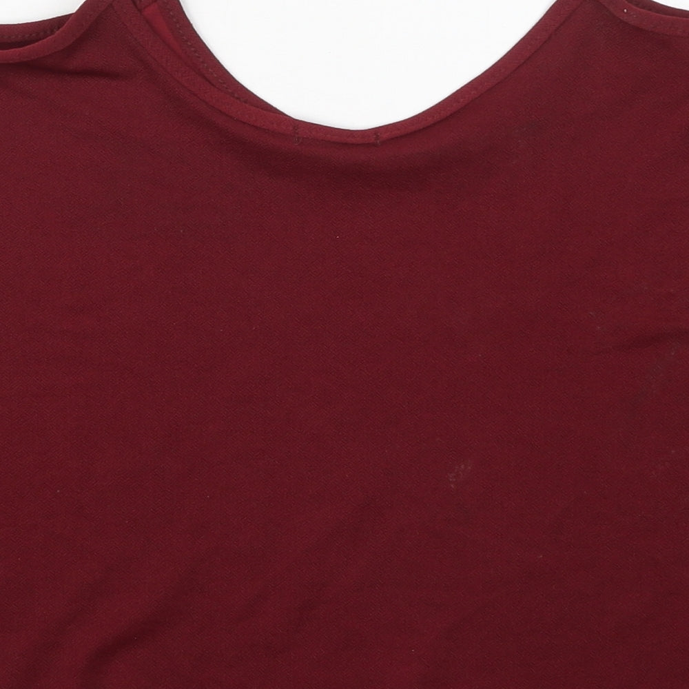 Womens UK Size M Chemistry Red Basic Tank