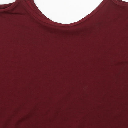 Womens UK Size M Chemistry Red Basic Tank