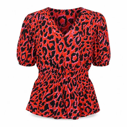 Womens UK Size 6 F&F Red Basic Blouse