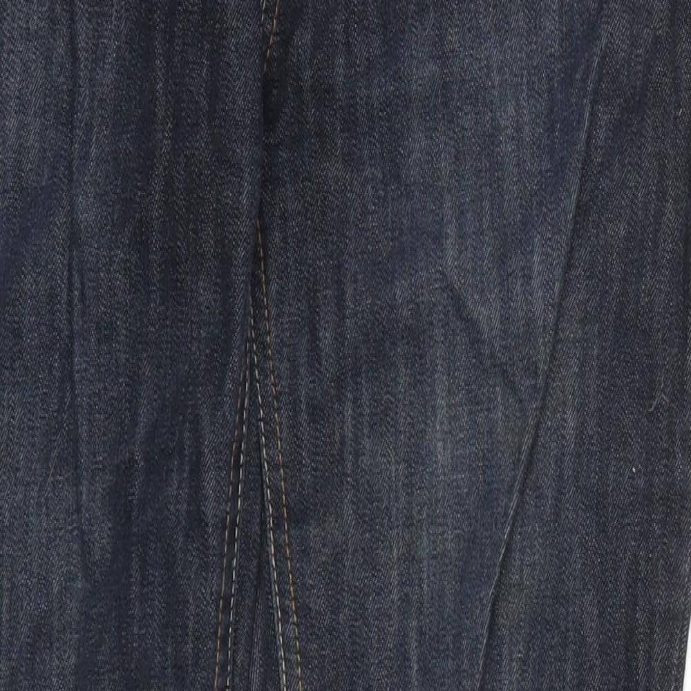 NEXT Womens Blue  Cotton Skinny Jeans Size 12 L30 in Regular Button